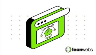 An abstract browser window with a pen tool icon, colored in green, black, and white.