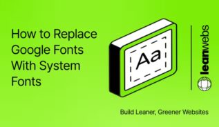 Thumbnail for guide on replacing Google Fonts with system fonts in WordPress.