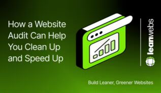 Thumbnail for website audit guide with LeanWebs branding.