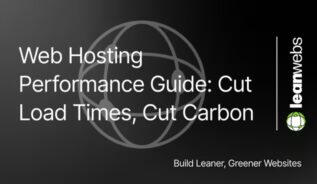 Thumbnail for Web Hosting Performance Guide with LeanWebs branding.